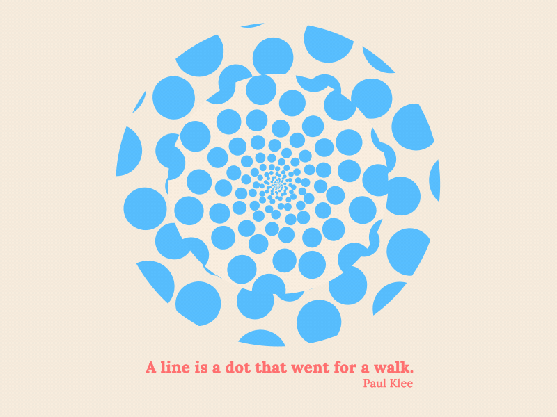Dots abstract abstract art dots geometrical mds school motion design quote spiral