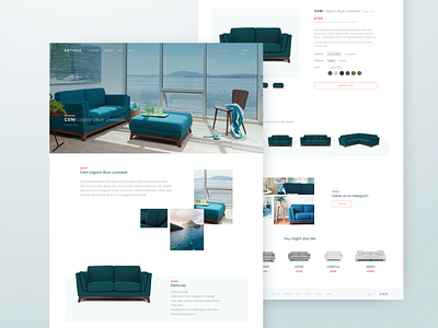 ARTICLE product page_part 2 buttons design ecommerce ecommerce design furniture furniture store product page ui webdesign website concept