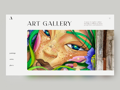 Art gallery concept by Mariya Zhuravel for Sergushkin.com on Dribbble