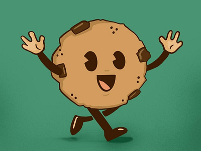 The cool happy cookie ✧˖° 50s cartoon cookie illustration procreate retro vintage