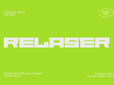 Relaser Display Font branding design font font design illustration logo typeface typography ui vector