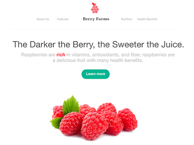 Fruit Landing Page fruit homepage landing page ui ui design ux visual design web website