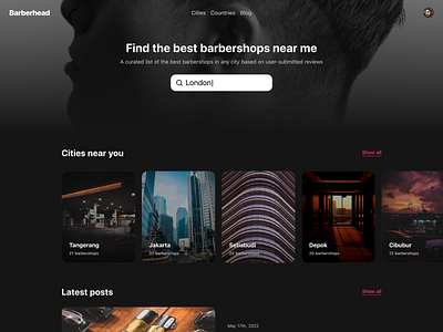 Find the best barbershops near you - Barberhead app branding design graphic design logo ui ux
