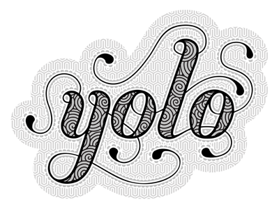 Yolo t-shirt pattern typography yolo