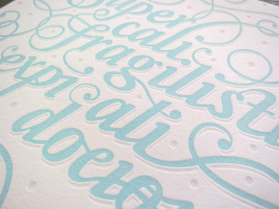 Supercaliletterpress letterpress paper tactile typography