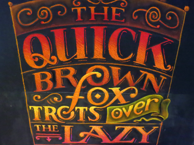 Fox Trot chalk rhyme typography
