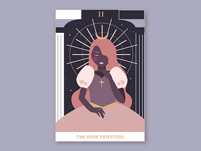 The High Priestess illustration tarot card tarot cards vector art