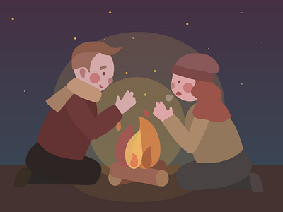 warmer with you 2020 adobe illustrator fire illustration vector art warm weekly warmup