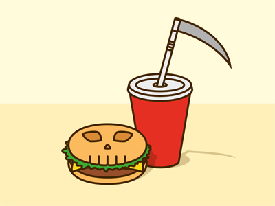 Fast death burger death fast food сосa cola