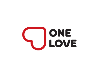 One Love amur heart logo love one valentine
