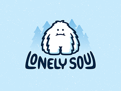 Yeti beast bigfoot forest lettering lonely snow soul yeti