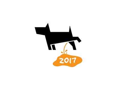 Happy New Year 2017 2018 animal dog new pet piss year