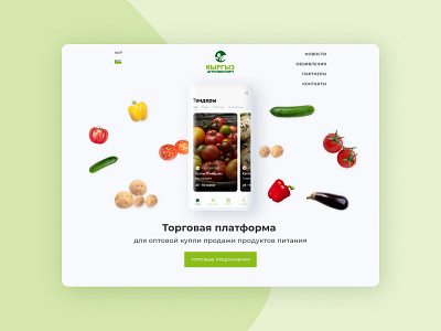 Kyrgyz Agro Export branding fruits landingpage ui vegetables web webdesign website