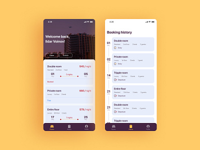 Booking App appdesign clean cleandesign design hotel booking hotels inspiration travel ui ux