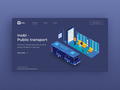 Inobi branding design illustration product design public transport ui ux web webdesign website