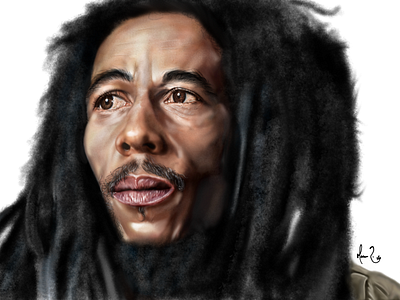 Bob Marley's Portrait bob marley drawing portrait portrait illustration portrait painting realism realistic realistic drawing singer woman