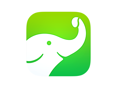 Moneytree App Icon app cute elephant green icon ios7