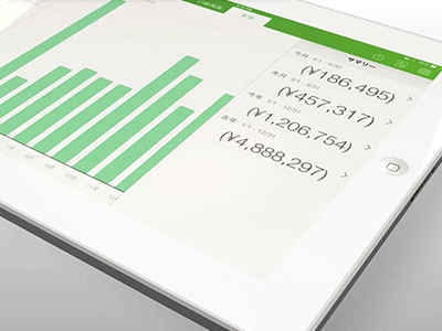 Simple interaction for Moneytree iPad ipad finance graph clean minimal gif