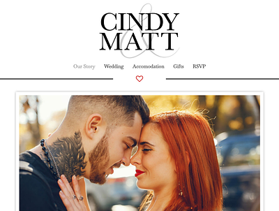 Cindy and Matt wedding website template design logo design rapidweaver typography ui design web design