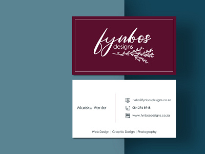 Fynbos Designs business cards brand design branding design logo design
