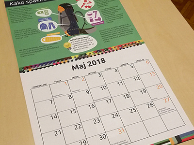 Calendar for Scout organization calendar design graphic design illustration indesign infographic print