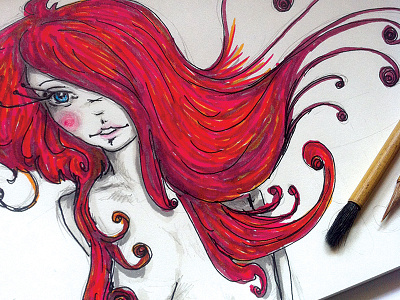Reddish3 art drawing illustration moleskine scketch