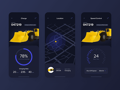 Electric Mining Vehicle Tracking App