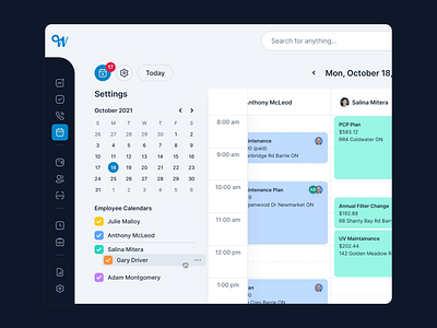 Technician Scheduling App by Deb Sauvé on Dribbble