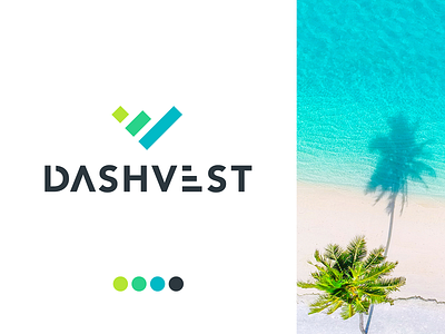 DashVest Logo Design 2d branding clean design flat logo typography ui vector