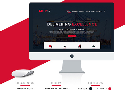 Shipsy - Transportation and Logistics Website Mock-up