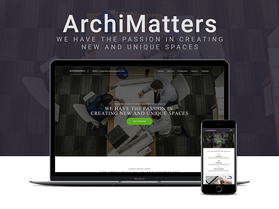 Website Mock up for Architecture Corporate