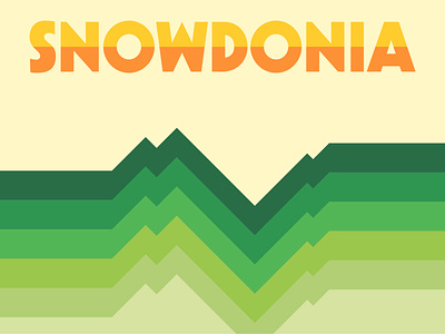 Snowdonia Patch badge icon illustration patch sticker
