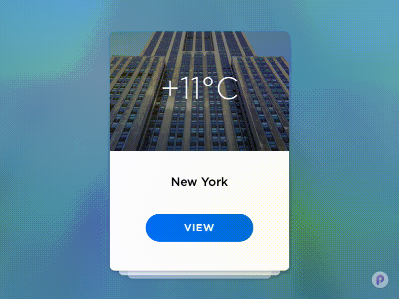 Cards UI — Principle animation cards cities principle sketchapp weather widget