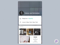 Profile Scroll Animation