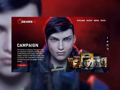Gears of War design game gears of war hotsite webdesign
