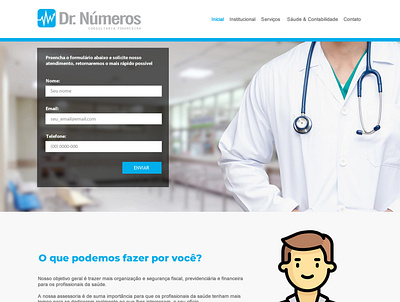 Dr. Números front end design webdesign