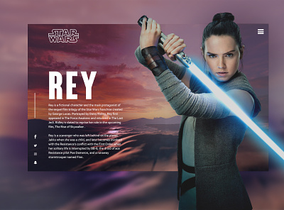 Rey | Star Wars concept design dev frontend rey starwars web web designer webdesign
