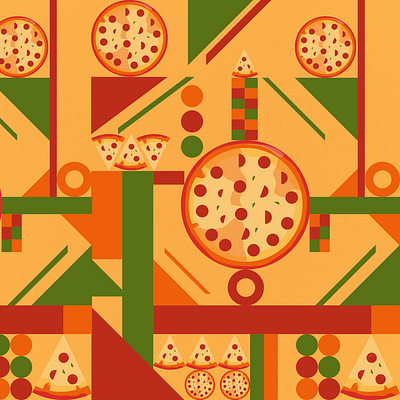 Illustration pizza abstract abstract art art design draw dribbbble flat illustration illustrator minimal vectorart