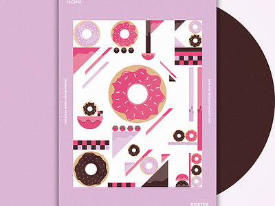 Donuts poster design abstract abstract art abstract colors abstract design abstract poster abstractart art design donuts draw dribbbble flat food illustration illustrator minimal photoshop poster poster art vector vectorart