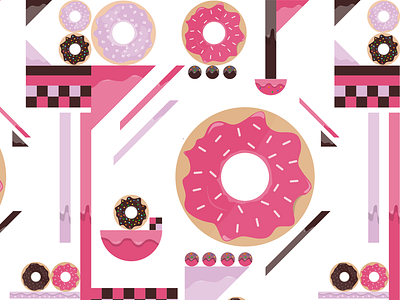 Illustration donuts abstract abstract art art design dribbbble flat illustration illustrator minimal vectorart