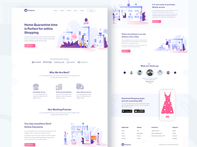 landing page for online shop