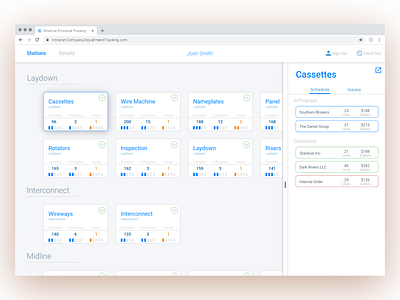 Business Production Tracking adobe xd business dashboad illustration material design production productivity tracking vue.js web web app