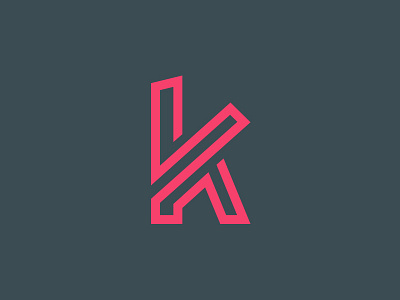 K Monogram initial k line logo monogram symbol