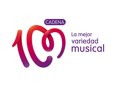 CADENA 100 100 brand branding cadena 100 coleman cbx corporate design identity krenecito logo madrid number radio