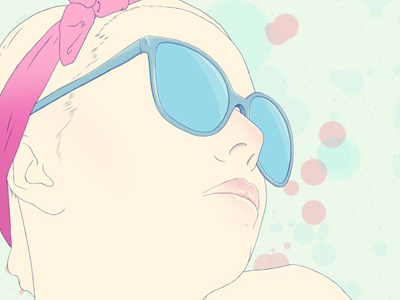 Sunglasses girl illustration sunglasses