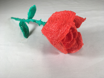 3D printed Rose with 3D pen 3d art 3d artis 3d printing