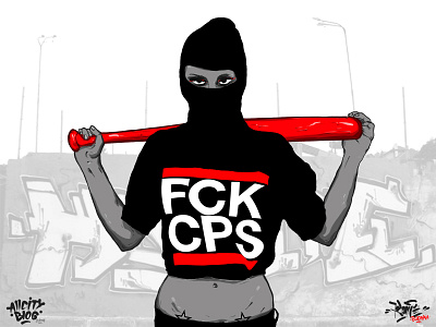 *FCK CPS* bulgaria cops girl graffiti illustration konte