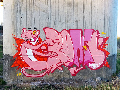 The Pink Panther graffiti konte panther pink