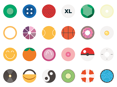 1001 rondes badges boule circle drole fun minimalisme ronds serial serie sphere stickers