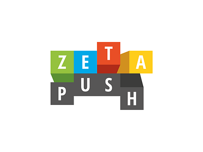 Zeta Push 3d colors cube explosion isometric perspective square z